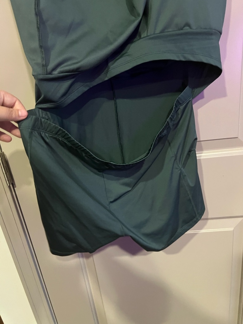all in motion Teal Checkered Sleeveless Athletic Dress with Shorts L - Picture 10 of 10